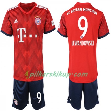 Koszulka Bayern Monachium Lewandowski 9 Dziecięcy Domowe 2018-19 Koszulki Piłkarskie Krótki Rękaw